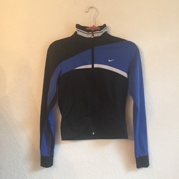 Nike Jackets & Blazers - Vintage Nike workout jacket SP black blue athletic